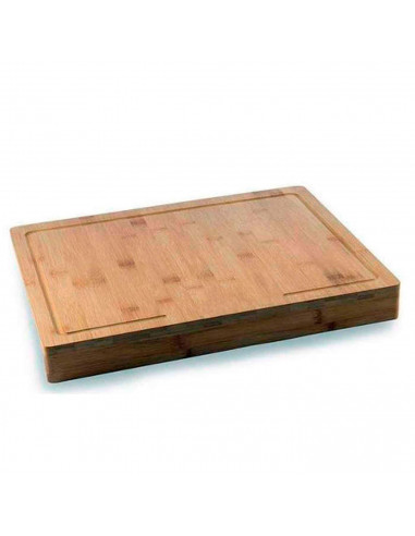 Tradineur - Tabla para cortar de madera bambú, colocación en borde de encimera de cocina, resistente, hogar, 5 x 35 x 24,5 cm