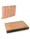 Tradineur - Tabla para cortar de madera bambú, colocación en borde de encimera de cocina, resistente, hogar, 5 x 35 x 24,5 cm