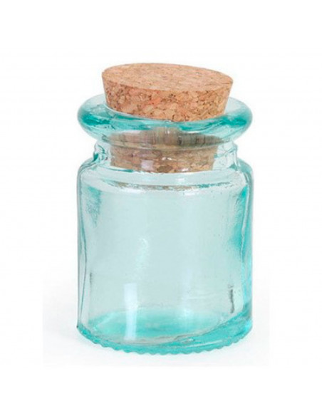 Bote de vidrio redondo multiusos, frasco, tarro con tapón de corcho, reutilizable, rellenable, ungüentos, condimentos, aceite, 5