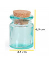 Bote de vidrio redondo multiusos, frasco, tarro con tapón de corcho, reutilizable, rellenable, ungüentos, condimentos, aceite, 5