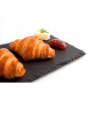 Tradineur - Plato de Pizarra Rectangular, Bandeja para hosteleria, servicio y degustación, Canto rústico, Tabla de Piedra Natura