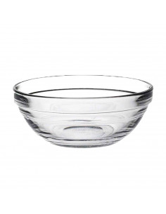 Tradineur - Bol de vidrio, capacidad  310 ml, cuenco apilable, mezclas, cocina, repostería, ensaladas, dimensiones 5 x 11,5 cm (