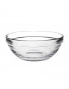 Tradineur - Bol de vidrio, capacidad  310 ml, cuenco apilable, mezclas, cocina, repostería, ensaladas, dimensiones 5 x 11,5 cm (