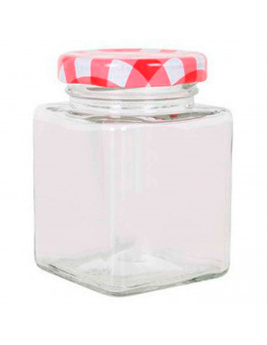 Bote de vidrio multiusos rectangular con tapa, recipiente, tarro de almacenamiento para guardar alimentos, conservas, galletas,