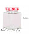 Bote de vidrio multiusos rectangular con tapa, recipiente, tarro de almacenamiento para guardar alimentos, conservas, galletas,