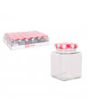 Bote de vidrio multiusos rectangular con tapa, recipiente, tarro de almacenamiento para guardar alimentos, conservas, galletas,