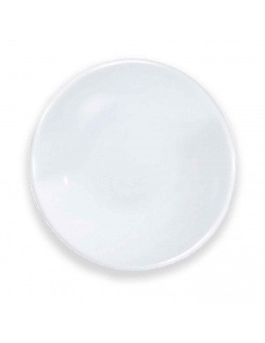 Pack de platillos redondo fabricado en vidrio opal, ideal para las tazas o servir, apto para lavavajillas. 1,5 x 13 x 13 cm