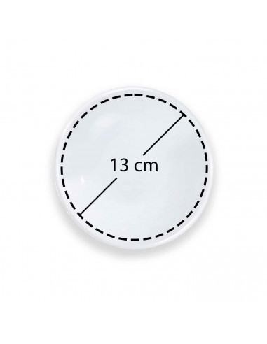 Pack de platillos redondo fabricado en vidrio opal, ideal para las tazas o servir, apto para lavavajillas. 1,5 x 13 x 13 cm