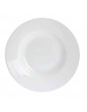 Tradineur - Plato hondo redondo de vidrio opal, ideal para servir postres, aperitivos o comidas, apto para lavavajillas. 3,5 x 2
