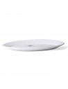 Plato ovalado fabricado en vidrio opal, ideal para servir postres, aperitivos o comidas, apto para lavavajillas. 2,5 x 22 x 30 c
