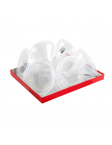 Set embudos de plástico resistente translúcido de distintos tamaños. Ideal para la cocina y diversos usos. 12 cm / 14 cm / 16 cm