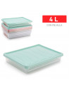 Tradineur - Bandeja con rejilla para frigorífico, fuente para la cocina, restaurante, bares, hostelería, 6,5 x 35 x 27,5 cm, col