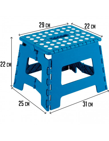 Tradineur - Taburete infantil plegable, plástico, banqueta, asiento multiusos de pvc resistente, niños, escuela, guardería, hoga