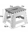 Tradineur - Taburete de pvc infantil plegable, banqueta, asiento multiusos de plástico resistente, niños, escuela, guardería, ho