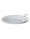 Plato redondo fabricado en porcelana, ideal para servir postres o aperitivos, apto para lavavajillas. 2 x 19 cm (alto x diámetro