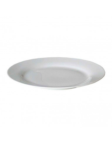 Plato llano "Balta" fabricado en porcelana, ideal para servir postres o aperitivos, apto para lavavajillas. 2,5 x 24 cm (alto x