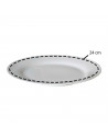 Plato llano "Balta" fabricado en porcelana, ideal para servir postres o aperitivos, apto para lavavajillas. 2,5 x 24 cm (alto x