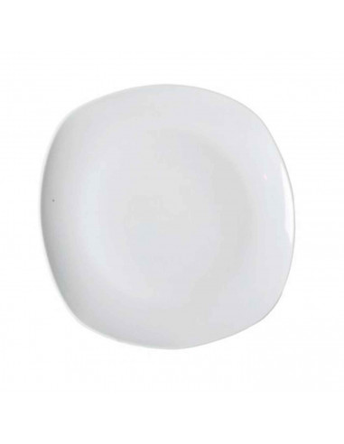 Plato llano "Star" fabricado en porcelana, ideal para servir postres o aperitivos, apto para lavavajillas. 2 x 26 cm (alto x diá