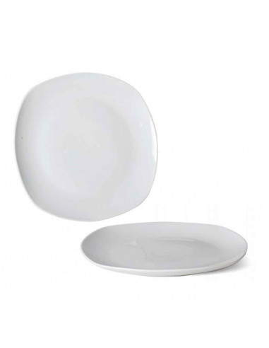 Plato llano "Star" fabricado en porcelana, ideal para servir postres o aperitivos, apto para lavavajillas. 2 x 26 cm (alto x diá