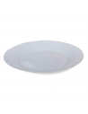 Plato redondo llano "Toledo" fabricado en Vidrio Opal, ideal para servir postres o aperitivos, apto para lavavajillas. 2 x 25 cm