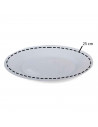 Plato redondo llano "Toledo" fabricado en Vidrio Opal, ideal para servir postres o aperitivos, apto para lavavajillas. 2 x 25 cm