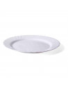 Fuente redonda llana "Ebro" fabricada en vidrio opal, ideal para servir postres o aperitivos, apto para lavavajillas. 2 x 32 cm