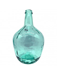 Tradineur - Garrafa de vidrio sin tapón, damajuana, botella lisa para almacenar agua, vino, licores, bebidas, 30 x 19 cm, 4 litr