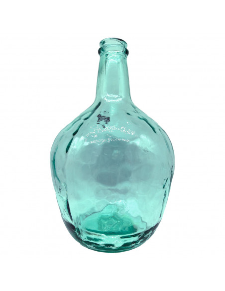 Tradineur - Garrafa de vidrio sin tapón, damajuana, botella lisa para almacenar agua, vino, licores, bebidas, 30 x 19 cm, 4 litr
