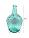Tradineur - Garrafa de vidrio sin tapón, damajuana, botella lisa para almacenar agua, vino, licores, bebidas, 30 x 19 cm, 4 litr