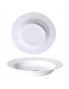 Fuente redonda honda "Ebro" fabricado en vidrio opal, ideal para servir postres o aperitivos, apto para lavavajillas. 4,5 x 32 c
