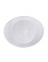 Plato-bandeja ovalada "Gran gusto" fabricado en vidrio opal, ideal para servir postres o aperitivos, apto para lavavajillas. 3 x