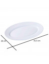 Fuente ovalada "Toledo" fabricado en vidrio opal, ideal para servir postres o aperitivos, apto para lavavajillas. 2,5 x 26 x 35,
