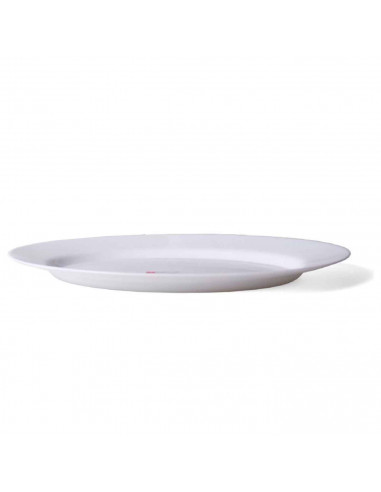 Fuente ovalada "Toledo" fabricado en vidrio opal, ideal para servir postres o aperitivos, apto para lavavajillas. 2,5 x 26 x 35,