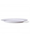 Fuente ovalada "Toledo" fabricado en vidrio opal, ideal para servir postres o aperitivos, apto para lavavajillas. 2,5 x 26 x 35,