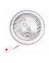 Lámpara LED con mando a control remoto, pilas no incluidas, alcance de 30 m, adaptable a cualquier superficie, diámetro de 12,5