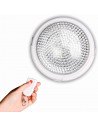 Lámpara LED con mando a control remoto, pilas no incluidas, alcance de 30 m, adaptable a cualquier superficie, diámetro de 12,5