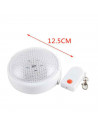 Lámpara LED con mando a control remoto, pilas no incluidas, alcance de 30 m, adaptable a cualquier superficie, diámetro de 12,5