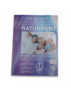 Protector rizo colchon ajustable 190/200 x 105 cm antiácaros altura adaptable 80% Algodón 20%Poliéster apto para planchar