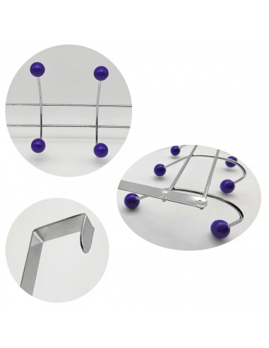 Perchero para puerta, 4 ganchos, hierro y resina, colgador de ropa metálico para baño, dormitorio, cocina, gabinete, cajón, 17 x