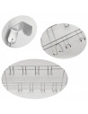 Perchero para puerta de acero, 10 ganchos, colgador de ropa metálico para baño, dormitorio, cocina, gabinete, cajón, 23 x 39 x 1