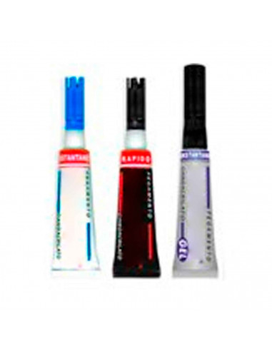 Tradineur - Kit de 3 pegamentos de gel transparente, rápido e instantáneo, superficies de coche, joyeria, ceramica