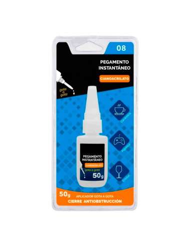 Pegamento instantáneo de 50 gr, gel transparente, rápido e instantáneo, superficies de coche, joyería, cerámica