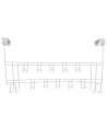 Perchero para puerta de hierro, 12 ganchos, colgador de ropa metálico para baño, dormitorio, cocina, gabinete, cajón, 24 x 45 x