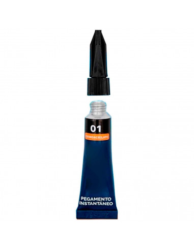 Pegamento de 3 g Silbor en el gel transparente, rápido e instantáneo, superficies de cerámica, plástico o cristal.