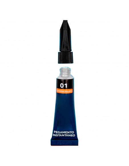 Pegamento de 3 g Silbor en el gel transparente, rápido e instantáneo, superficies de cerámica, plástico o cristal.