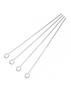 Kit de pinchos morunos de metal, logitud 26,5 cm , 4 Unidades, ideal para disfrutar en familia, amigos, trabajo, aire libre, pla