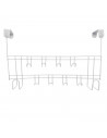 Perchero para puerta de hierro, 10 ganchos, colgador de ropa metálico para baño, dormitorio, cocina, gabinete, cajón, 24 x 39 x