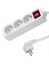 Alargador de 3 enchufes con interruptor de 3 m y 16a/250v 3680w. Alargadera de 3 m con 3 enchufes Regueta con 3 bases de 3m.