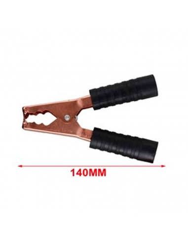 Pinzas para baterías de 14 cm, 2 unidades, Plástico y metal, alta calidad. Mantener alejado de los niños.