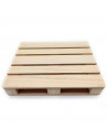 Tradineur - Palet decorativo de madera, bandeja, posavasos para bebidas, tapas, pinchos, manualidades, bar, fiesta, hogar, 24 x